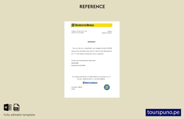 listo para imprimir plantilla de referencia de cierre del Banco do Brasil de Bra